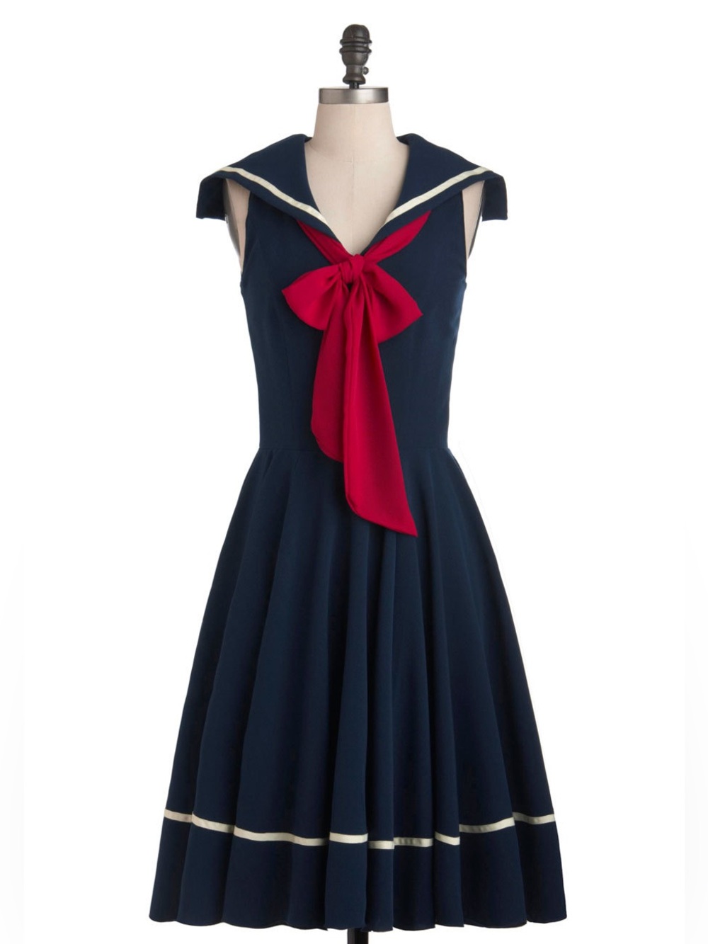 Modcloth Rock Steady "Sea Shanty Singing" sailor dress Size M